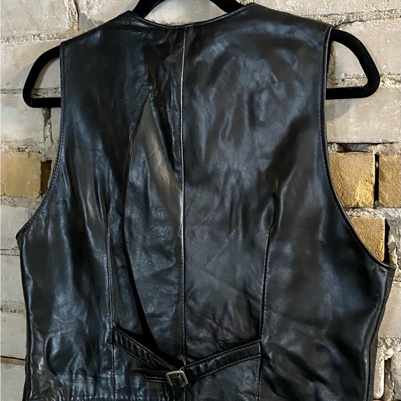 Sibylle Lyn Black Leather Vest Size S - Picture 6 of 7